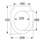 Villeroy & Boch afneembare toiletzitting met 15,5 cm hartafstand en valrem voor Subway 2.0 toiletpot