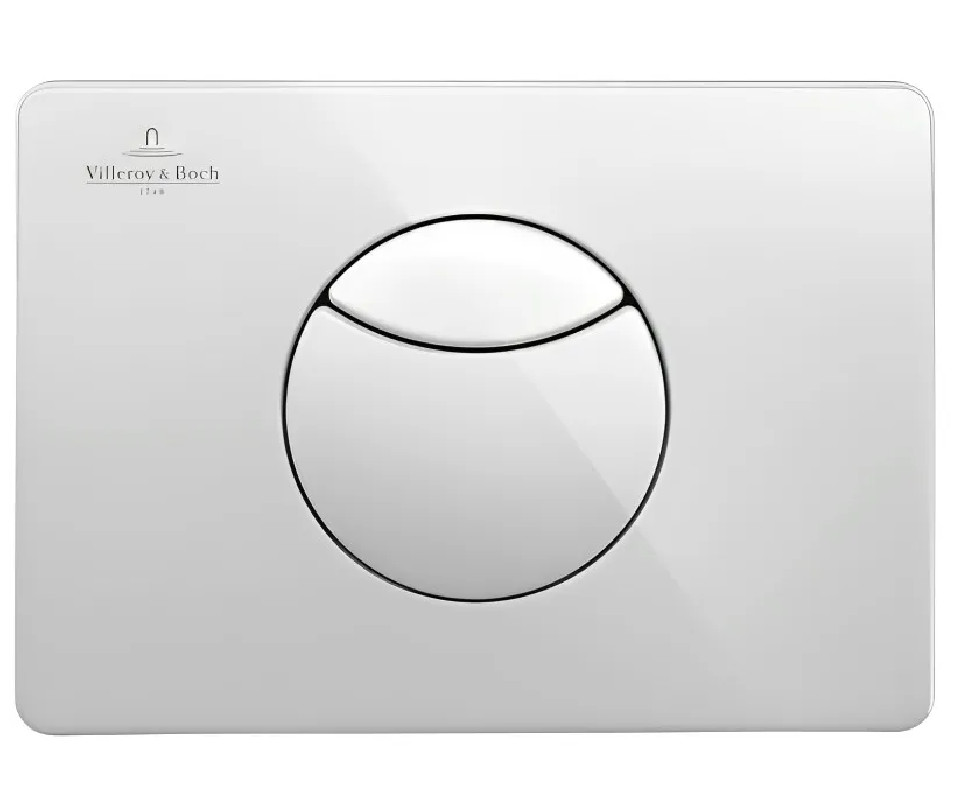 Villeroy & Boch E100 WC bedieningsplaat voor 100S dual flush, wit