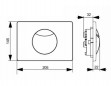 Villeroy & Boch E100 WC bedieningsplaat voor 100S dual flush, wit