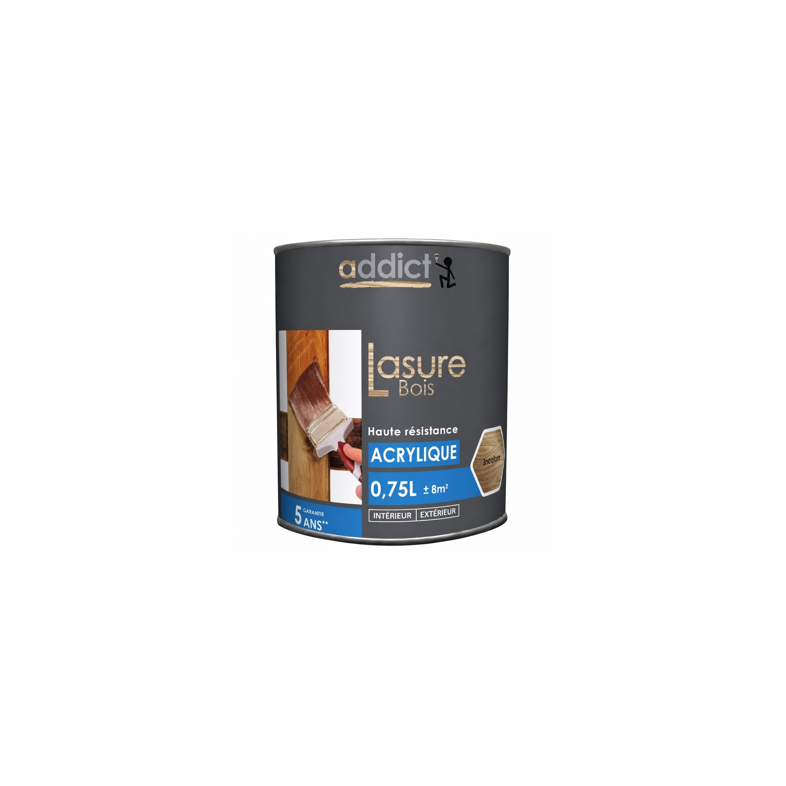 Acryl-Holzlasur 0.75L, farblos.
