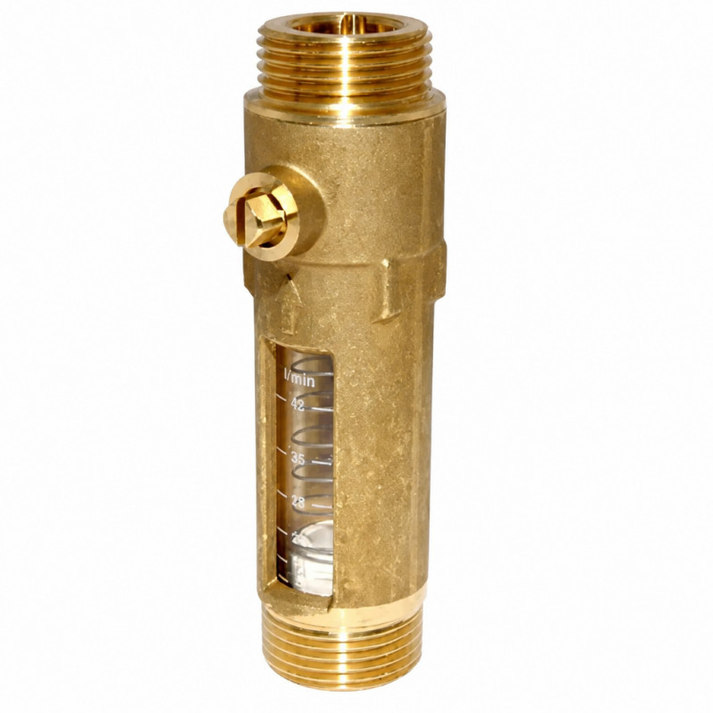 Débitmètre DFM mâle/mâle en 26x34 ou 1", 5 à 42 L/min. 
