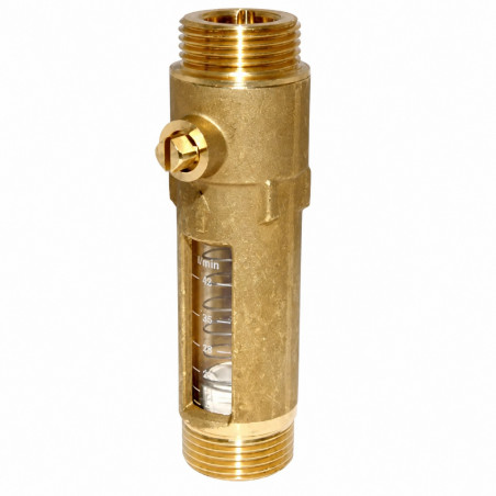 Débitmètre DFM mâle/mâle en 26x34 ou 1", 5 à 42 L/min. 