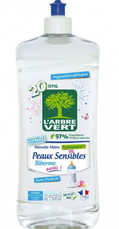 Líquido lavavajillas para pieles sensibles 750 ml.