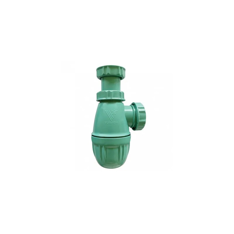 Wastafelafvoer in gerecycled visnet OCEAN'UP, in hoogte verstelbaar, afvoer D. 32 mm, groen