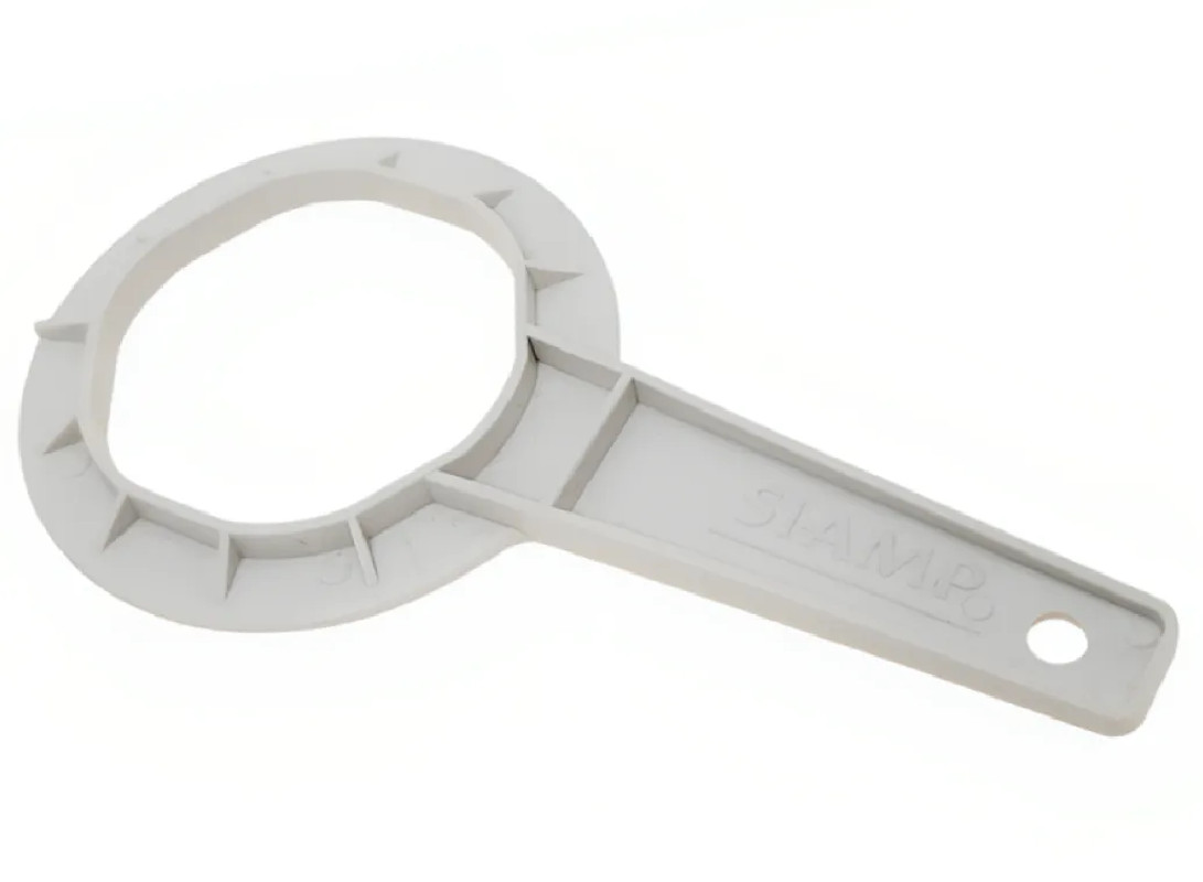Universal tightening key for mounting Siamp flush mechanism for wall-hung toilet