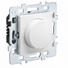 Dimmer rotativo a due fili per montaggio a incasso.