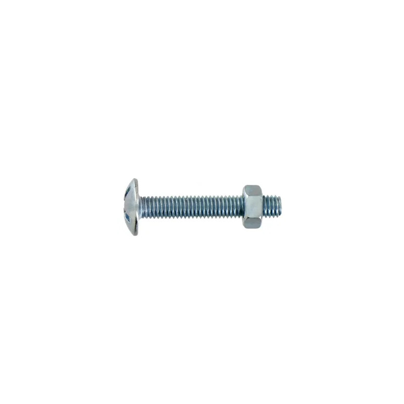 Zinc-plated stove bolt 6x80, 4 pcs. 