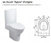 Toilet seat for ALLIA Agora, Desirade and SELLES Royan 2 Dito brand toilets