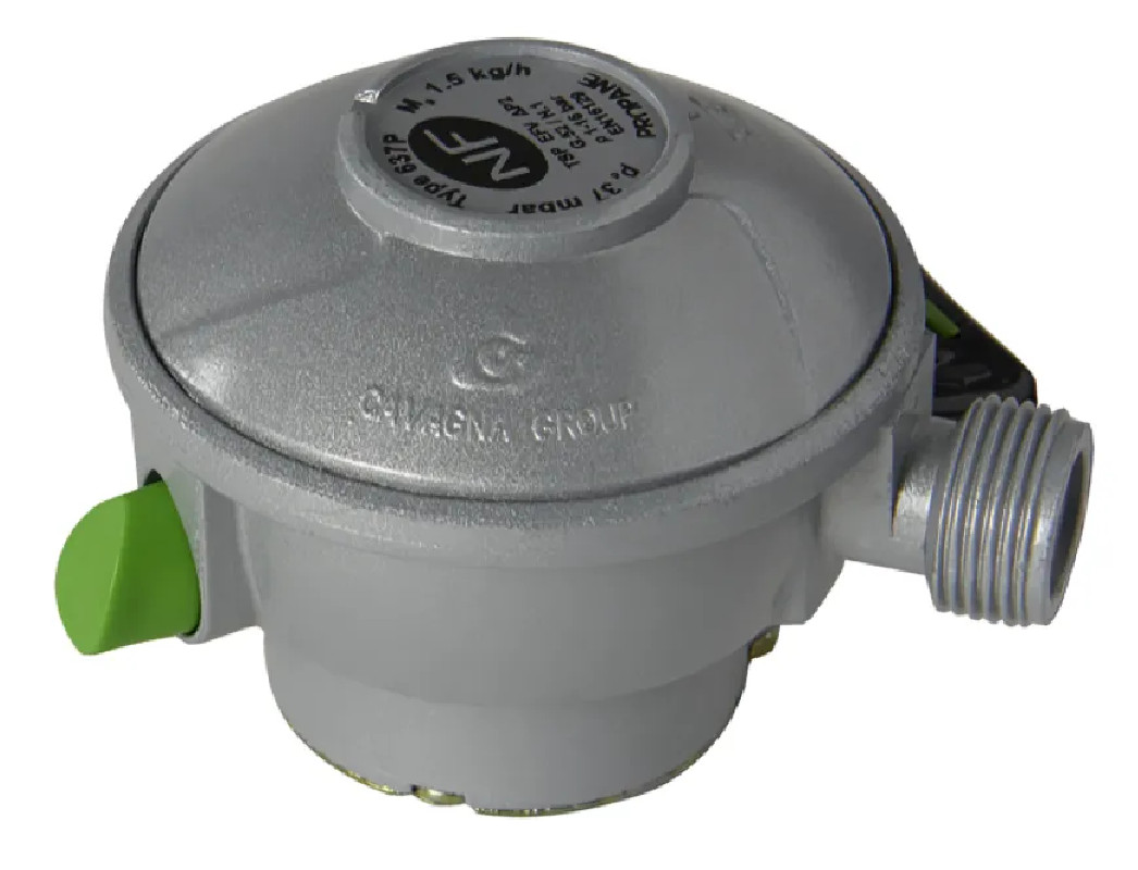 Propaan gasdrukregelaar Snelkoppeling, diameter 20 mm, 20x150, 1,5kg/h, 37mbar