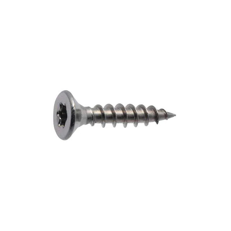 A4 RVS spaanplaatschroef met verzonken kop, 5x30mm, 17 stuks.