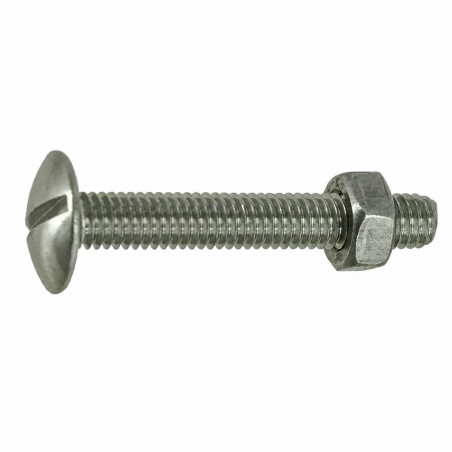 Bullone poêlier inox A2 6x40mm, 4 pezzi.