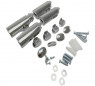 Wandbevestigingsset chroom voor Timelis handdoekbeugels, 4 stuks