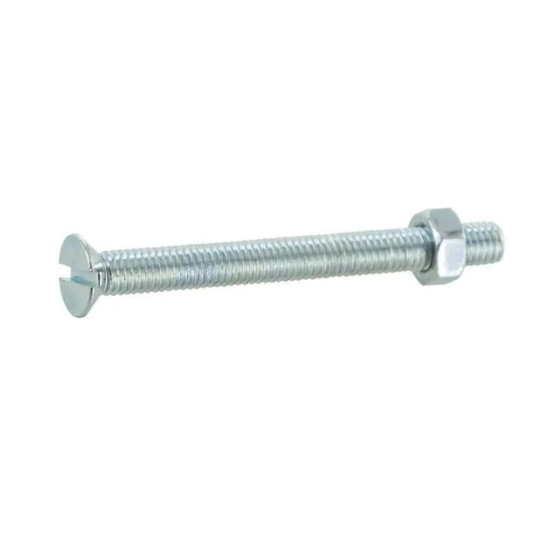 Verzinkt stalen bout met verzonken kop 6x60mm, 4 stuks.