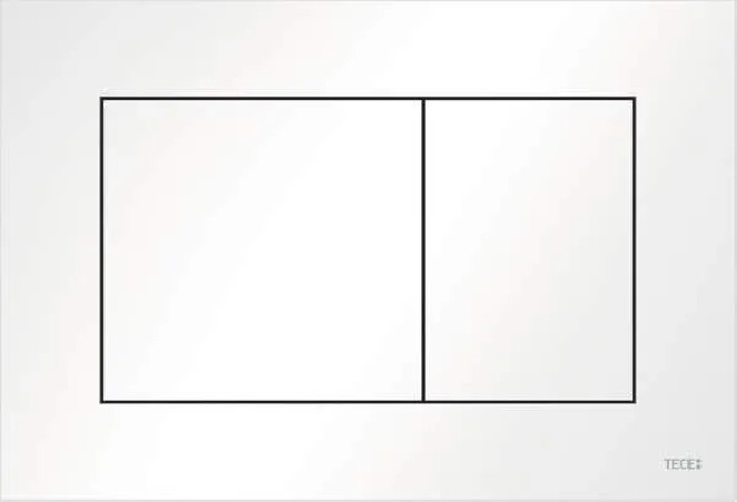 TECE ahora placa desbloqueo inodoro, dos toques, blanco.