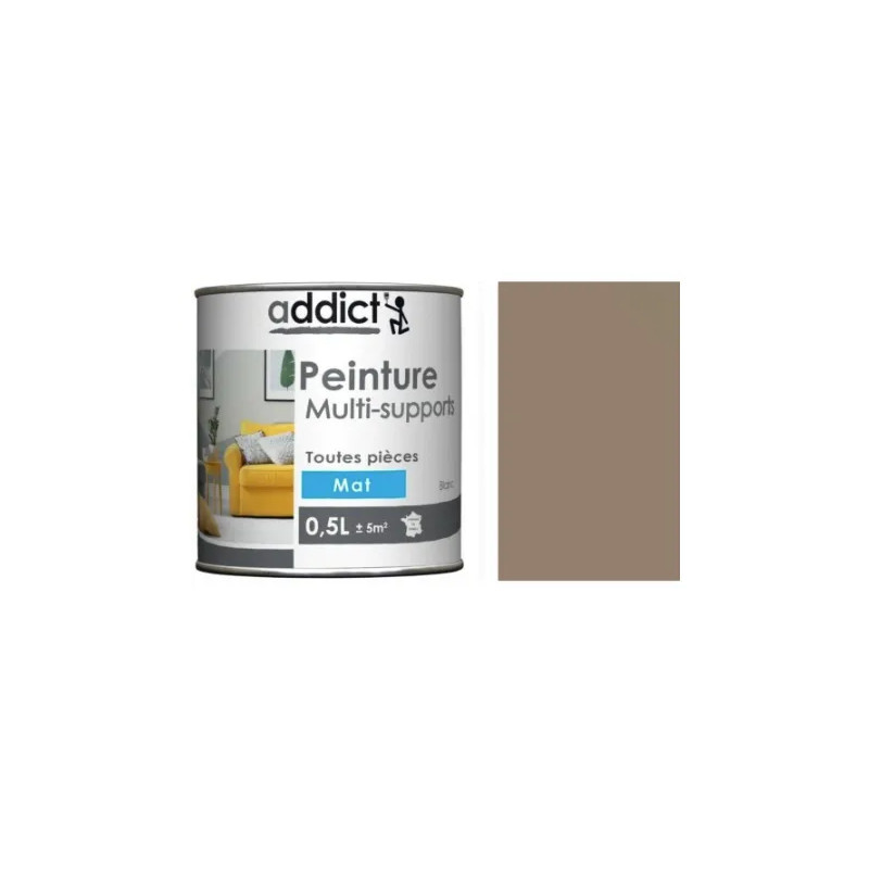 Multi-substraat acrylverf, mat kiezel, 0,5 liter.