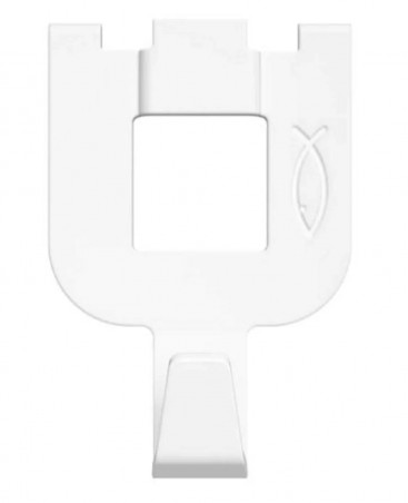 Fast & Fix wall hook, white, blister pack of 8 pieces