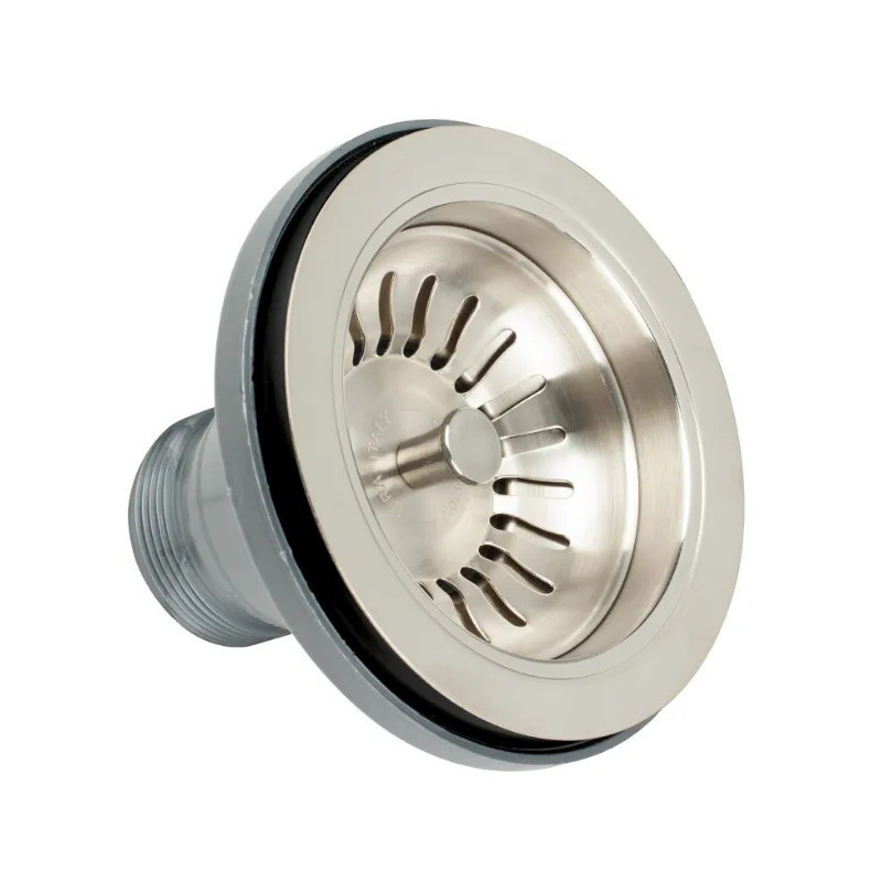 Spoelkorf banddiameter 86 voor gatdiameter 60 mm, afwerking satijnnikkel