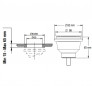 Spoelkorf banddiameter 86 voor gatdiameter 60 mm, afwerking satijnnikkel