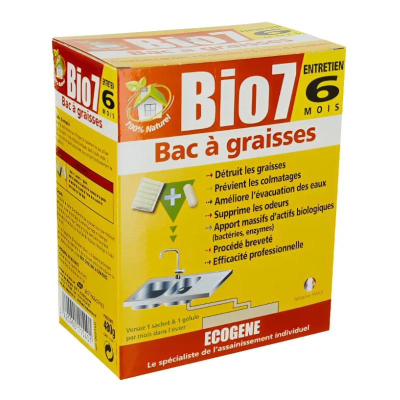 Sanering, onderhoud vetafscheider 6 maanden BIO7, 480g