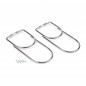 2-gaats stalen flessenrek voor meubels, lengte 231 mm, breedte 108 mm, chroom, 2 stuks