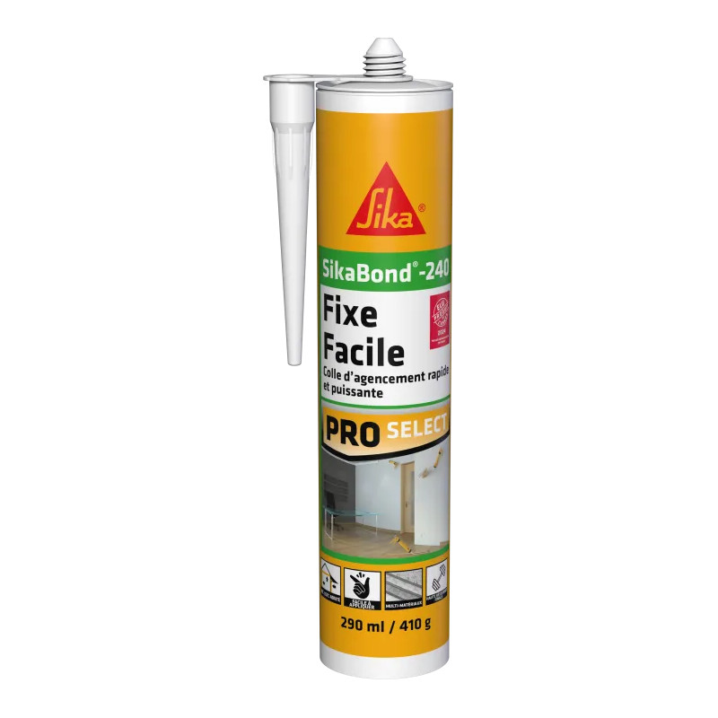 Sikabond 240 easy fix wit, 290ml patroon.