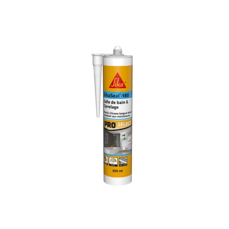 Sikaseal 180 wit voor badkamer en tegelwerk, 300 ml patroon