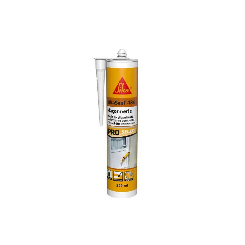 Sikaseal 184 metselwerk wit, 300 ml patroon.
