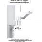 Dos soportes de barra de cortina para caja de persiana enrollable, blanco