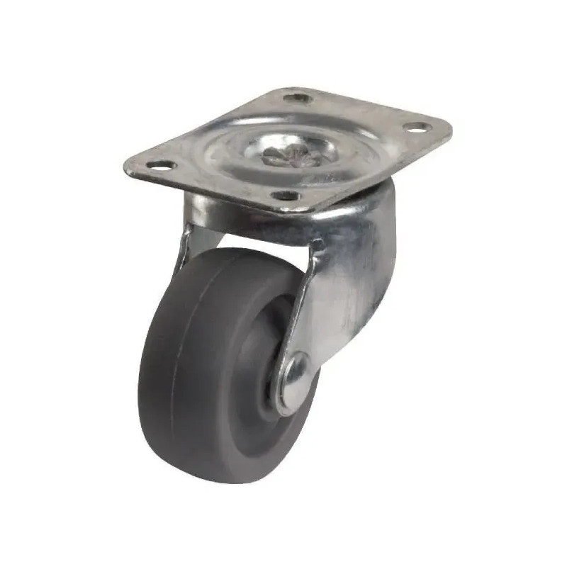 MINIROL zwenkwiel D. 32 mm met draaivoet, hoogte 42 mm.