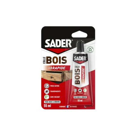 Cola rápida para madera, tubo de 55 ml. 