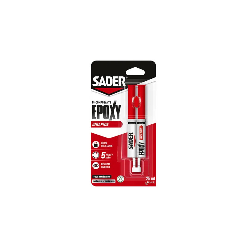 Snelle epoxylijm, spuit van 25 ml.