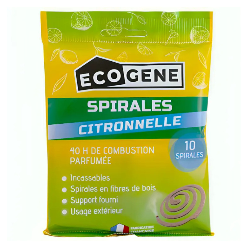 Anti-muggenspiraal met citronella 40u, 10 stuks