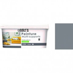 Peinture acrylique multi supports décoration intérieur, béton satin, 2,5 litres.