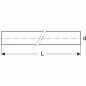 Inbouwbochtverlenging voor Geberit wandcloset, diameter 45 mm, lengte 1 m