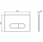 OLEAS bedieningspaneel met dubbel volume voor wand Wandcloset, glanzend chroom