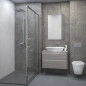 OLEAS bedieningspaneel met dubbel volume voor wand Wandcloset, glanzend chroom