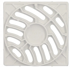White PVC square grid 100x100mm for SIH siphon