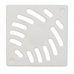 Rejilla cuadrada en PVC blanco 100x100mm para sifón SIH