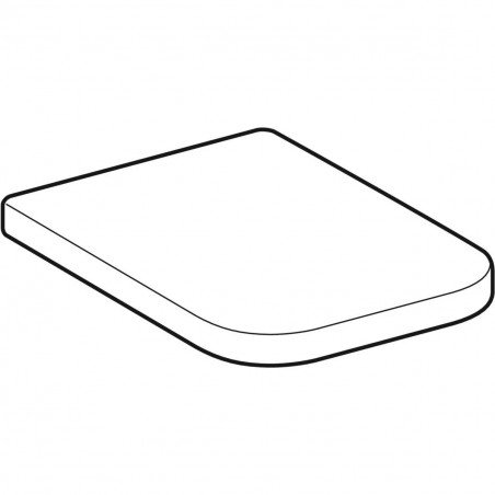Tapa de WC Geberit RENOVA PLAN forma rectangular, fijación por la parte superior, blanco brillante