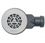 Extra platte afvoer met roestvrijstalen rooster voor 90 mm SLIM+ douchebak, hoogte 40 mm