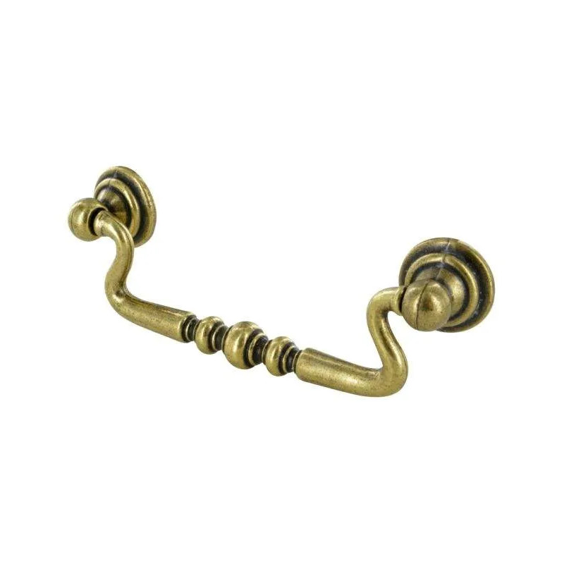 ZAMAC brons glanzende druppelhandgreep, 148 mm hartafstand