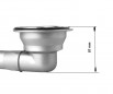 Handmatige gootsteenafvoer met glanzend witgouden korf, ruimtebesparend met overloop, diameter 90 mm