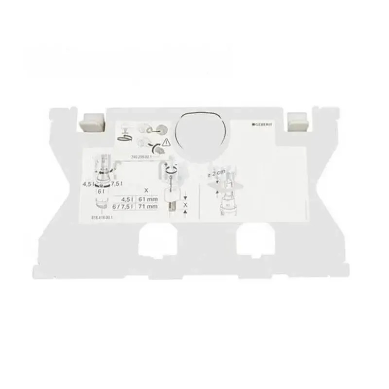 Plaque De Chasse D'eau Double Pour Réservoir Geberit Sigma - Modèles 01,20,21,30,50 - En Plastique - Couleur Argent