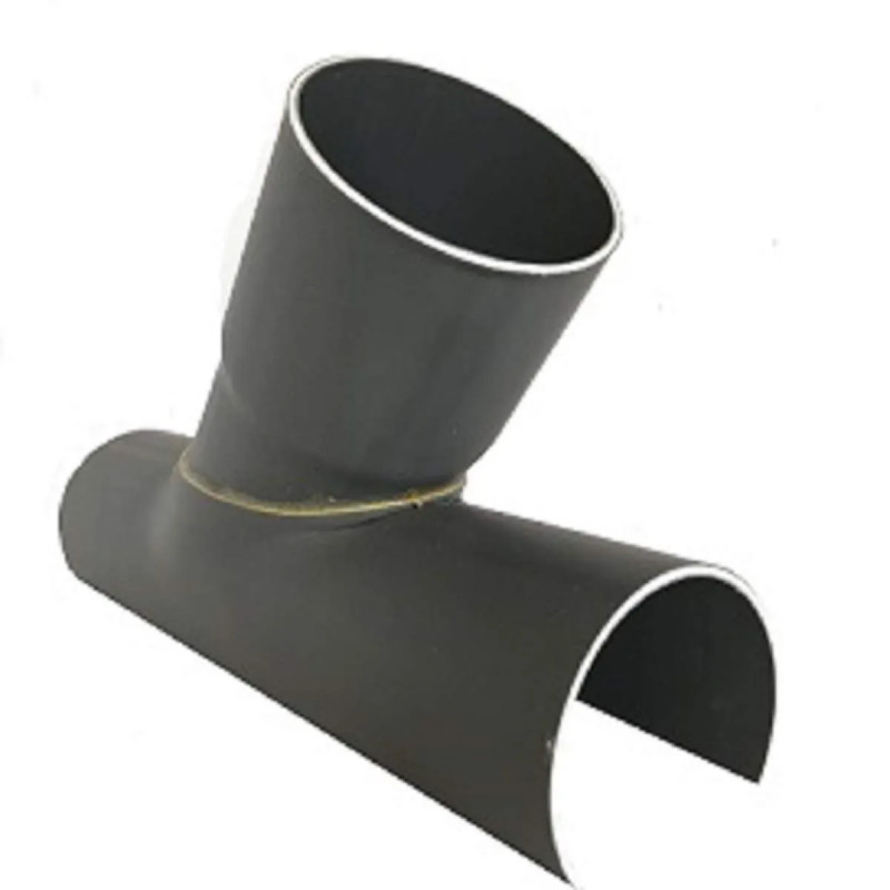 PVC aftakking 160x125 mm op 45 graden, 38 cm lang