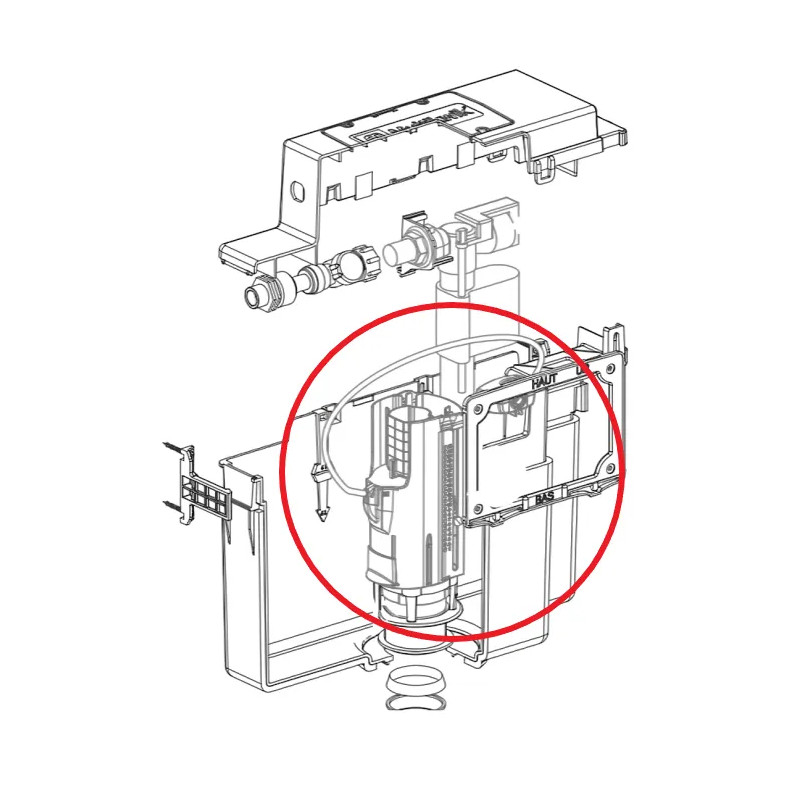 Touchfree infrarouge automatique WC réservoir de chasse soupape et bouton