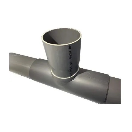 PVC-Abzweigstück 250x100 mm mit 90 Grad, Länge 30 cm