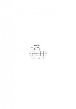 Té de visite PVC femelle femelle 110 mm, avec bouchon