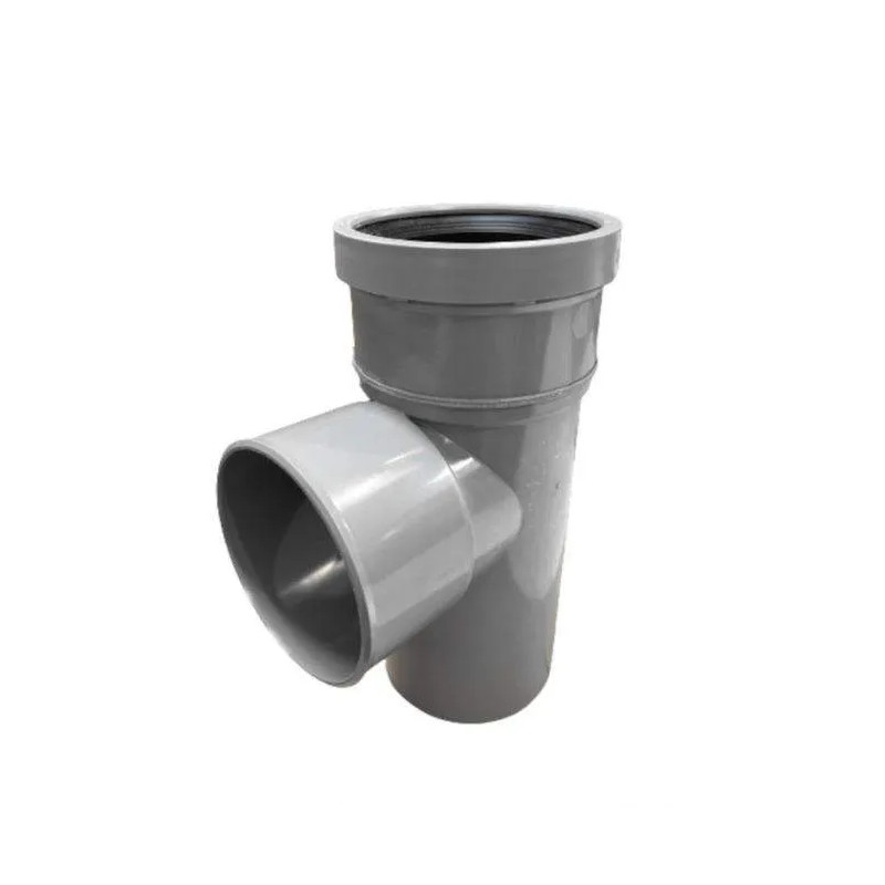 Systeem J 87°30 enkelvoudige MF PVC aftakking met afdichting, 110/100