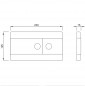 LINE inbouwtoilet bedieningspaneel voor wandmontage, two-touch wit