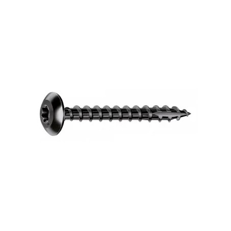 Vis Rocket minivybac penture noire 6x40mm, 24 pièces.